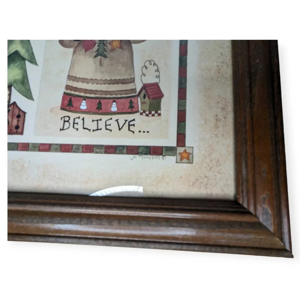 Jo Moulton Framed Christmas Print Santa I Believe